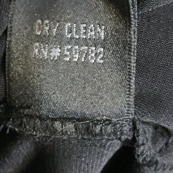 Adrianna Papell Dress SZ 10 Black White Shutter Pleat Sleeveless Sheath V-Neck - Picture 10 of 14